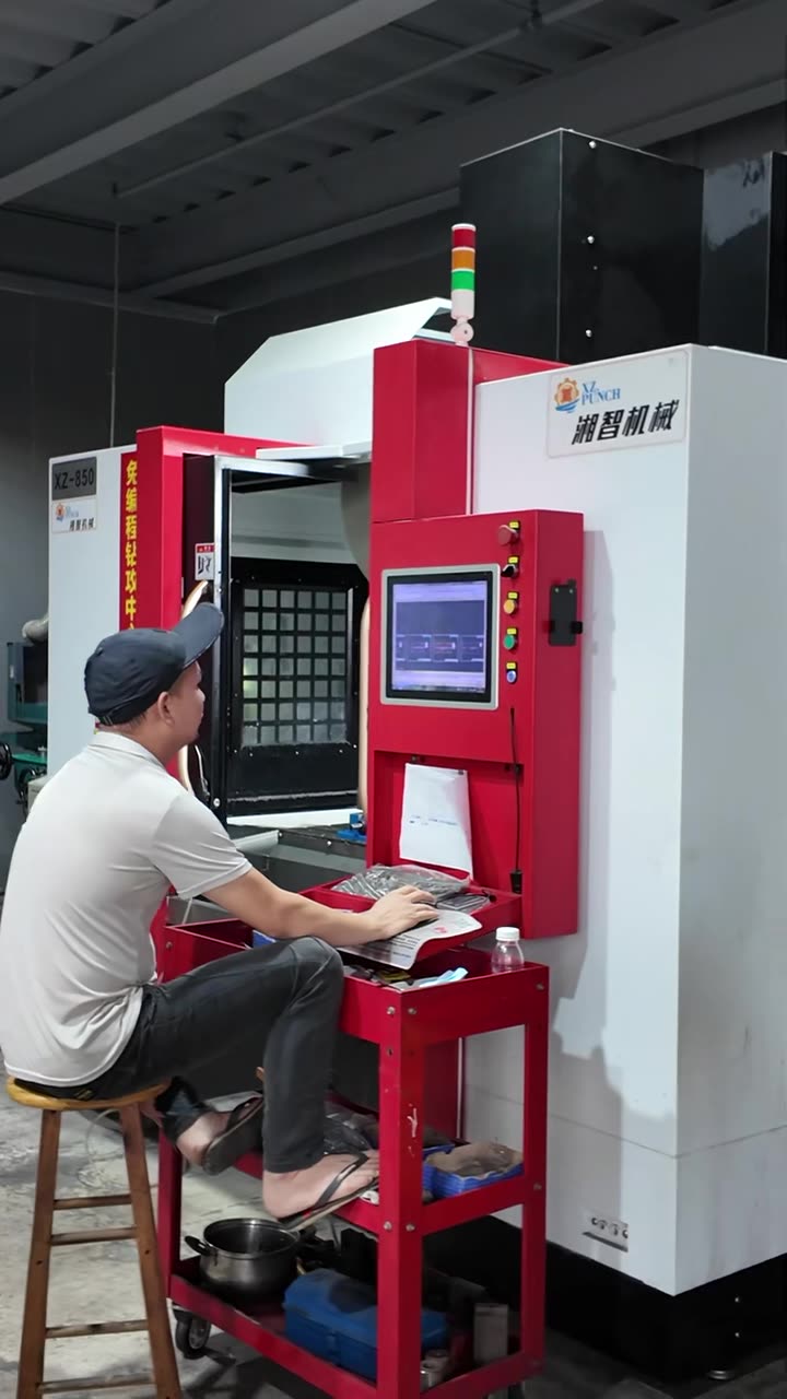Die being prepared on a machine in the tooling shop
